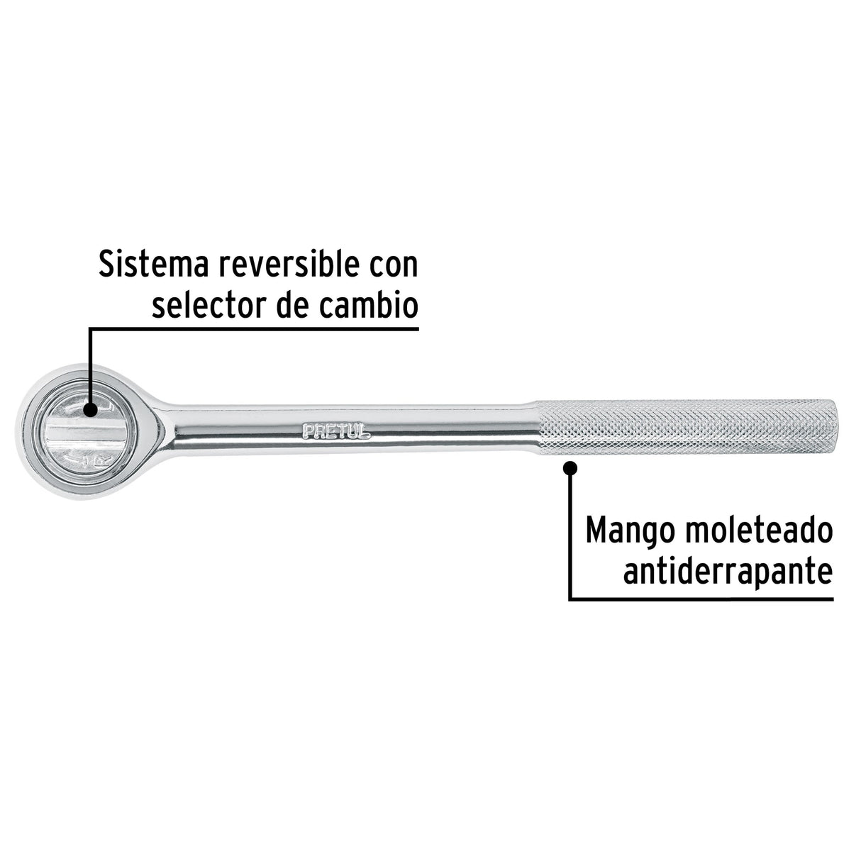 Matraca Cuadro 1/2' Cabeza Redonda, Pretul