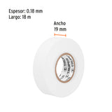Cinta de Aislar de 18 m X 19 mm, Blanca, Truper