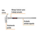 Martillo Cabeza Cónica 29 mm Uña Curva, Mango Tubular, Truper