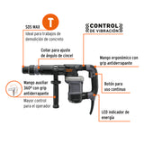 Martillo Demoledor SDS Max 6 kg, 14J, 1200 W, Truper Expert