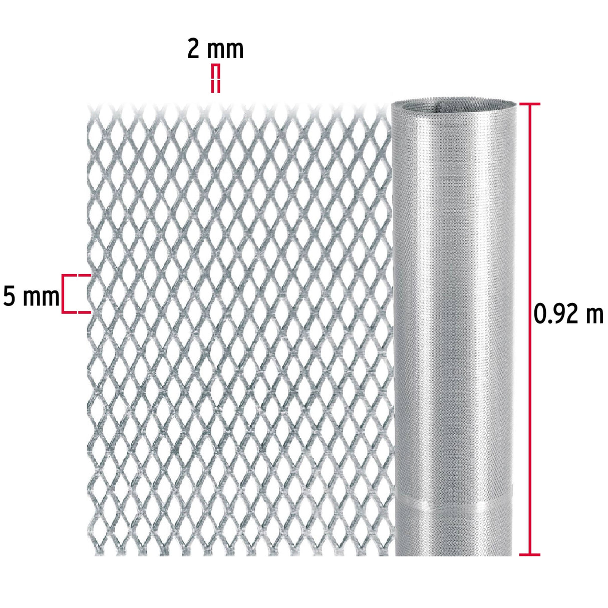 Rollo de 11 m X 0.92 m Malla Mosquitera de Acero Galvanizado