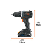 Taladro 1/2', 20 V, 2 Baterías 2 Ah, Max