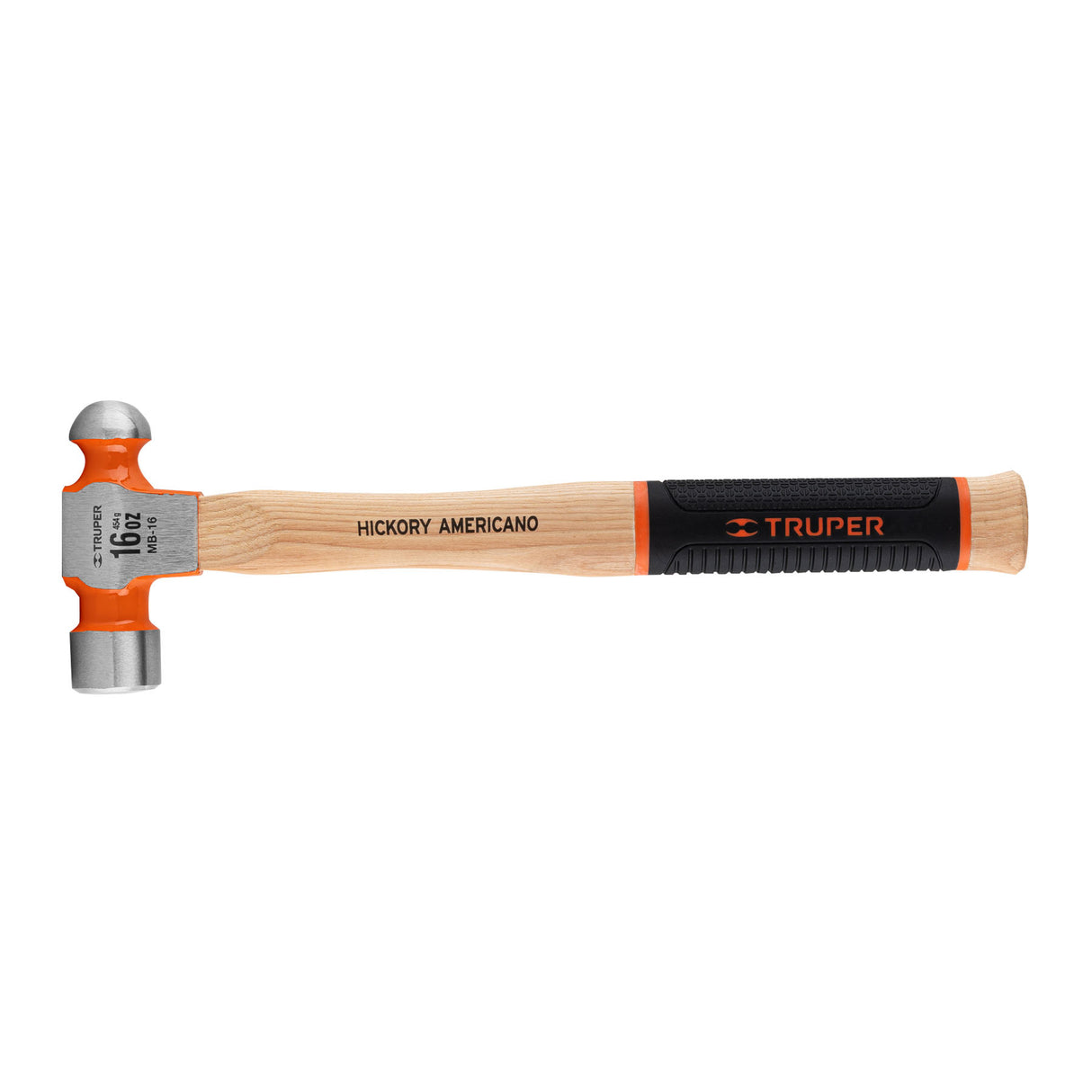 Martillo Pulido de Bola 16 Oz Mango Hickory, Truper Grip
