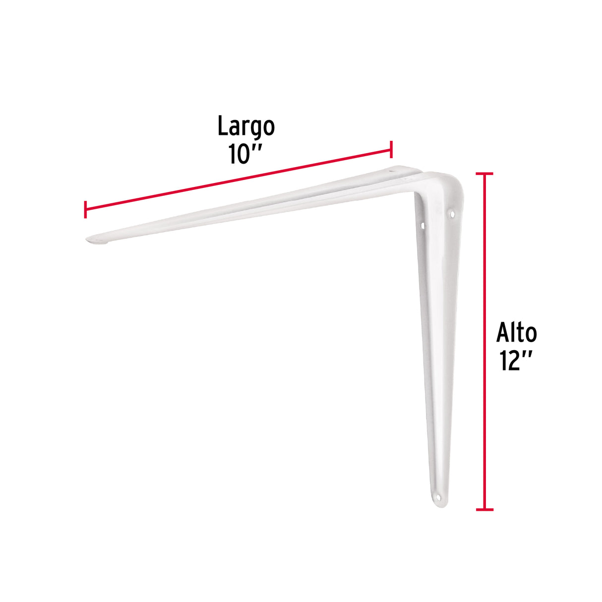 Ménsula de Acero Blanca 10 X 12', Fiero