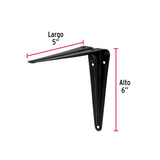 Ménsula de Acero Negra 5' X 6', Fiero
