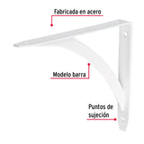 Ménsula Reforzada Blanca 5 X 7', Diseño Barra, Fiero