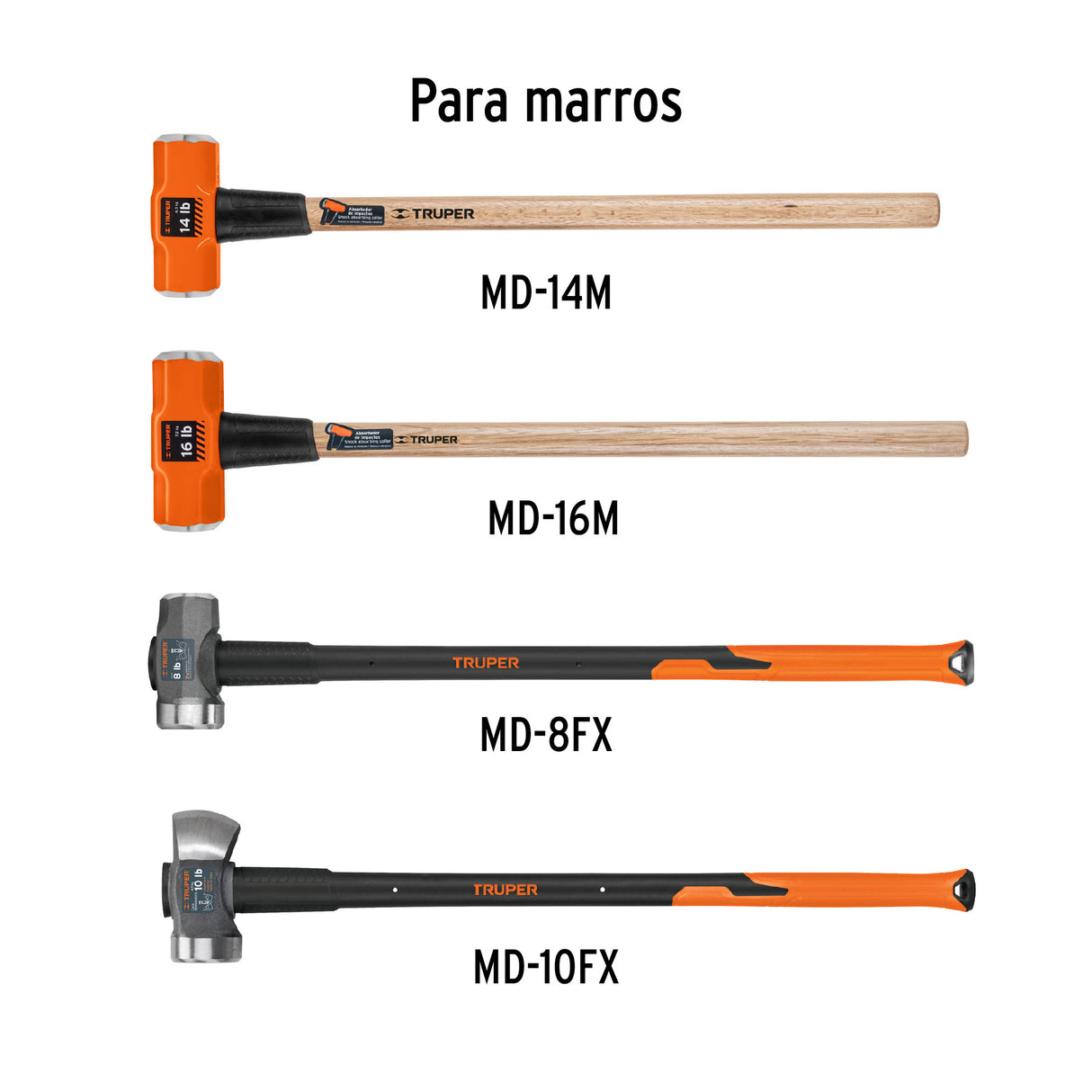 Mango de 36' para Marros de 6 a 16 lb, Truper