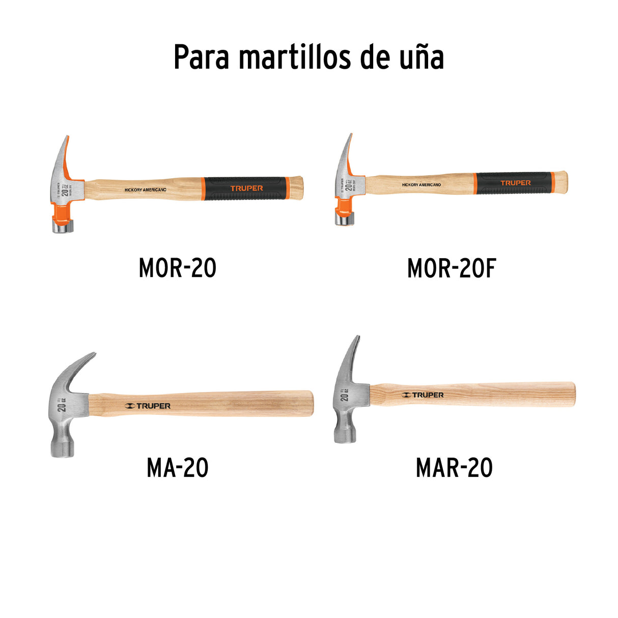 Mango para Martillos de Uña MOR-20, MOR-20F, MA-20 y MAR-20 13'
