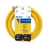 Manguera para Gas, PVC Amarilla, 3/8' Flare, 5 m, Foset
