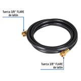 Manguera para Gas, PVC Negra, 3/8' Flare, 1 m, Foset