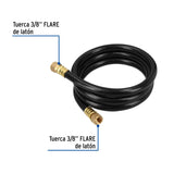 Manguera para Gas, PVC Negra, 3/8' Flare, 1.5 m, Foset
