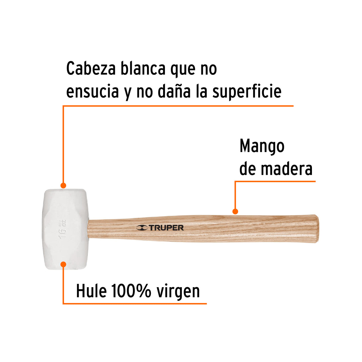 Mazo de Hule 16 Oz, Truper