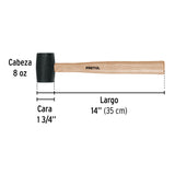 Mazo de Hule, 8 Oz, Pretul