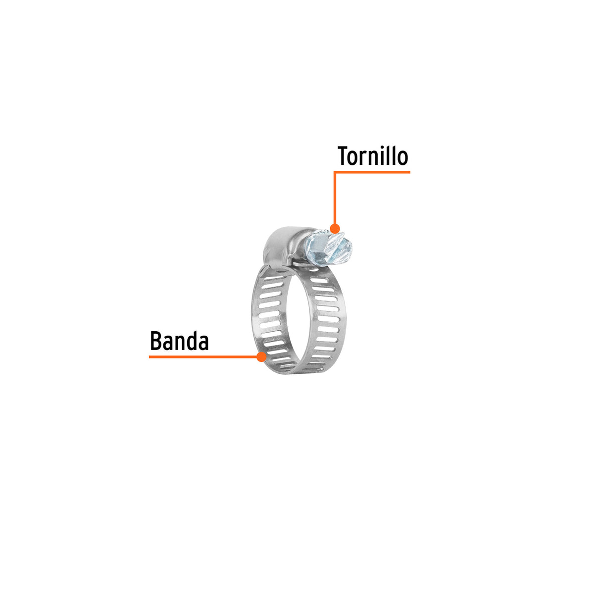 Bolsa C/4 Mini Abrazaderas sin Fin # 6, 1/2 - 3/4', Truper