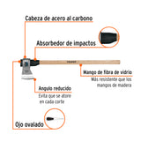 Hacha Media Labor 3 lb, Mango de Madera 36', Truper