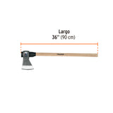 Hacha Media Labor 4-1/2 lb, Mango de Madera 36', Truper