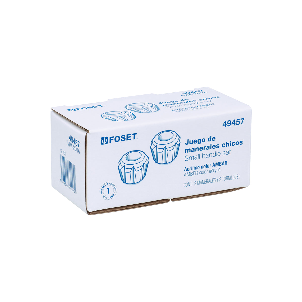 Juego 2 Manerales Acrílico Ámbar para Lavabo y Fregadero, Basic