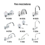 Juego 2 Manerales Acrílico Humo para Lavabo y Fregadero, Basic
