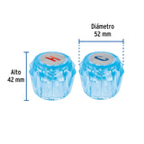 Juego 2 Manerales Acrílico Azul para Lavabo y Fregadero, Basic