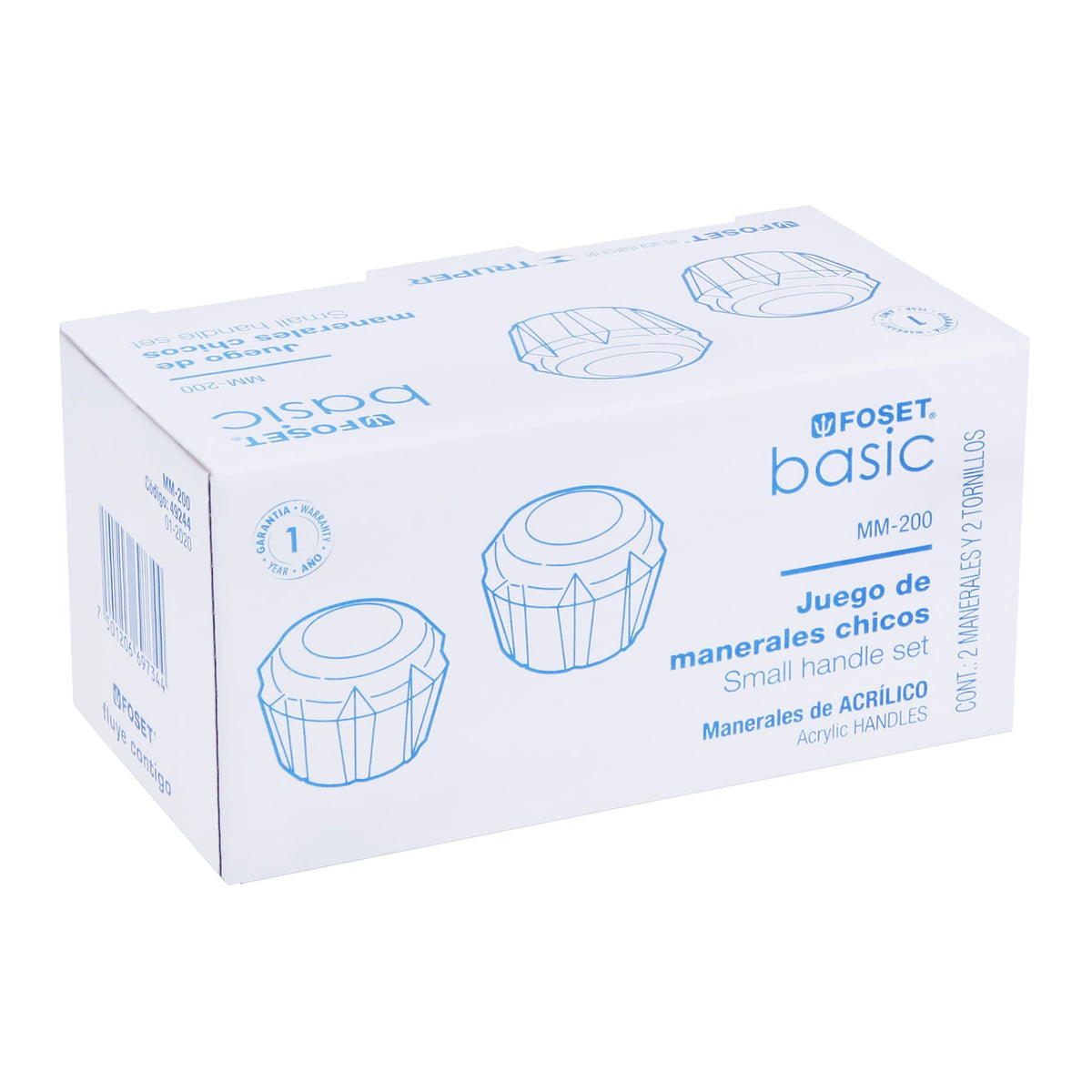 Juego 2 Manerales Acrílico Trans para Lavabo y Fregadero, Basic