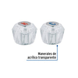 Juego 2 Manerales Acrílico Trans para Lavabo y Fregadero, Basic