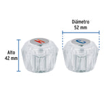 Juego 2 Manerales Acrílico Trans para Lavabo y Fregadero, Basic