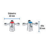Juego de Manerales de Cruceta para lav-fregadero, Cromo, Basic