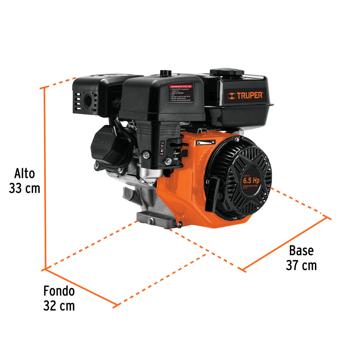 Motor a Gasolina 6.5 HP, Truper