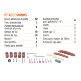 Herramienta Rotativa 135 W con 97 Accesorios, Truper Pro
