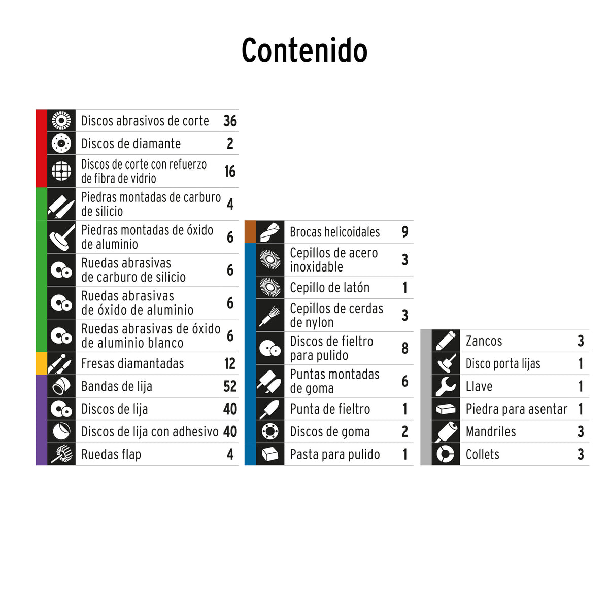 Kit Accesorios para Herramienta Rotativa, 276 Piezas, Truper
