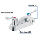 Mezcladora 4' Lavabo, ABS, Palanca, Basic