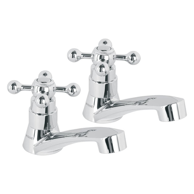 Juego llaves individuales lavabo, ABS, cruceta, BASIC