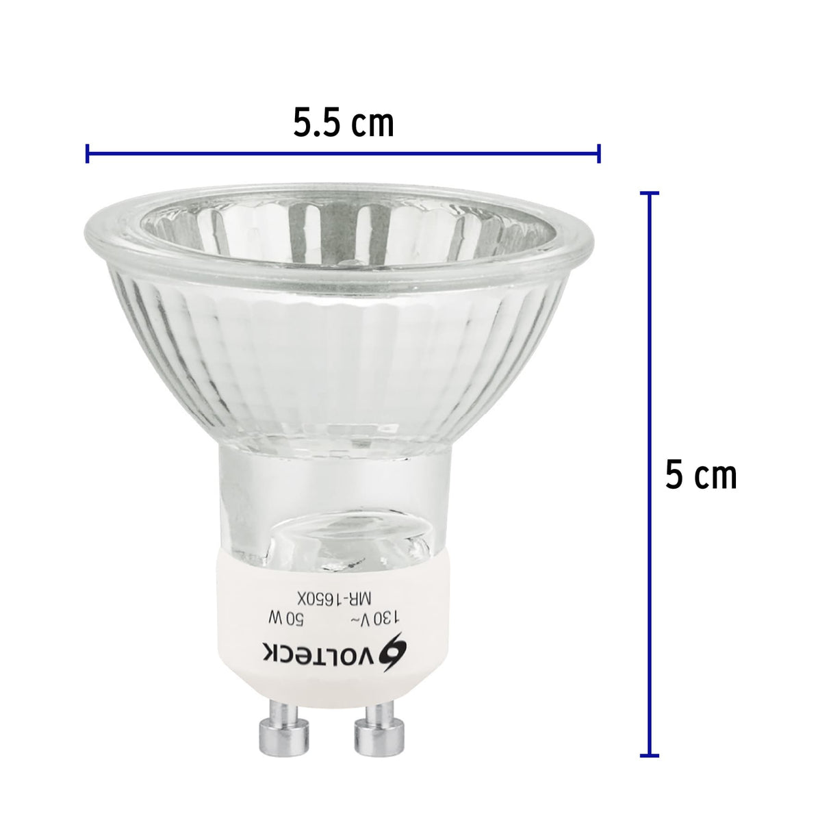 Lámpara de Halógeno 50 W Tipo Mr 16 Base GU10, Volteck