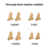 Juego de 2 Manerales Acrílico Ámbar para Regadera, Basic