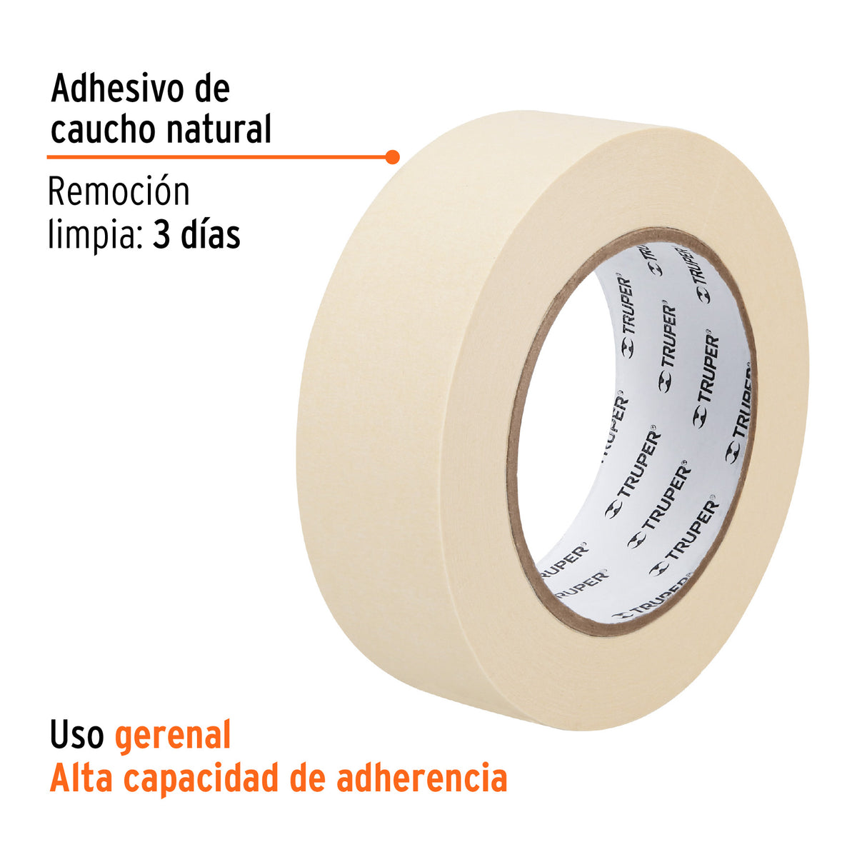 Cinta Masking Tape de 1-1/2' X 50 m, Truper