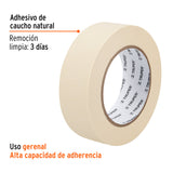 Cinta Masking Tape de 1-1/2' X 50 m, Truper