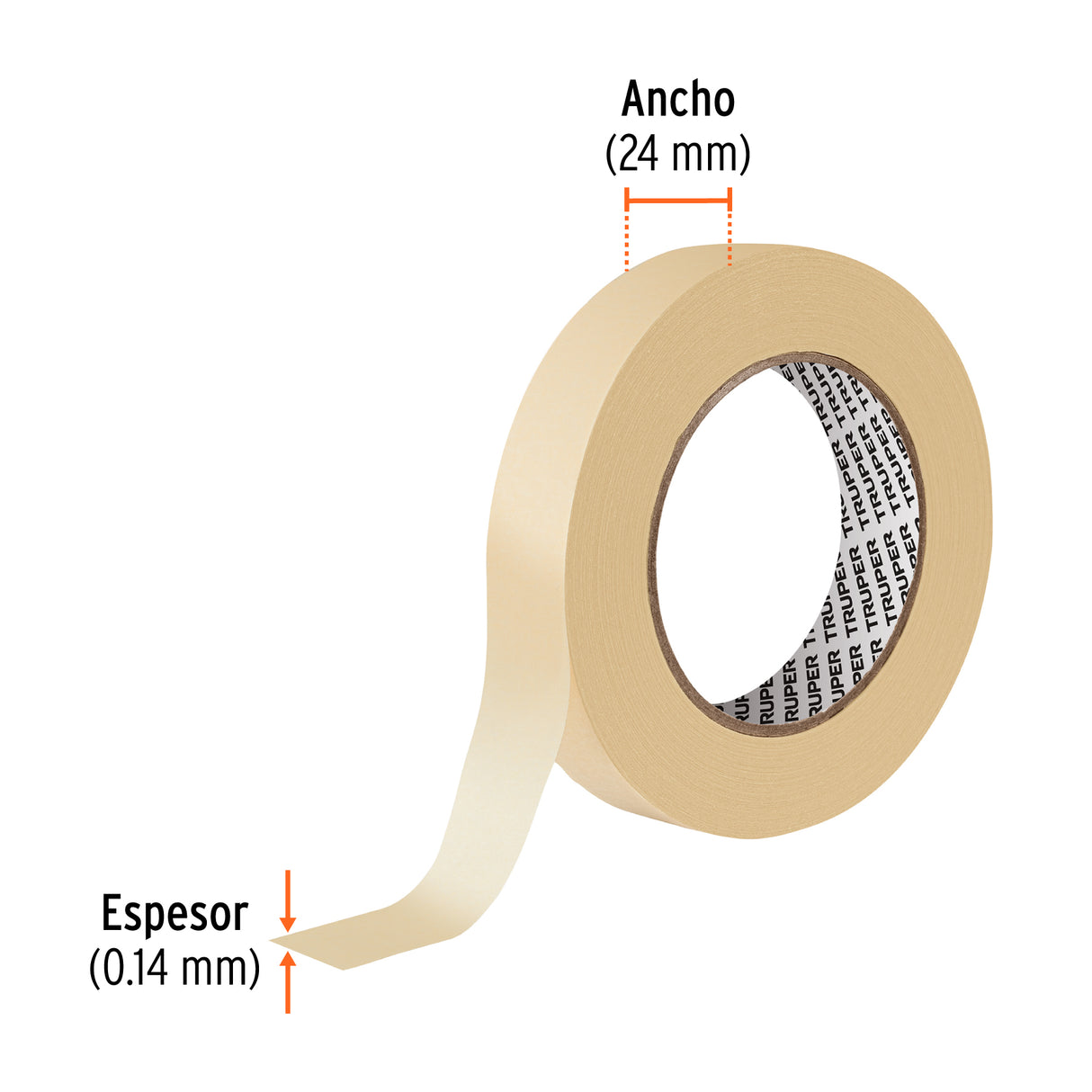 Cinta Masking Tape de 1' X 50 m, Truper
