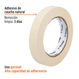 Cinta Masking Tape de 3/4' X 50 m, Truper