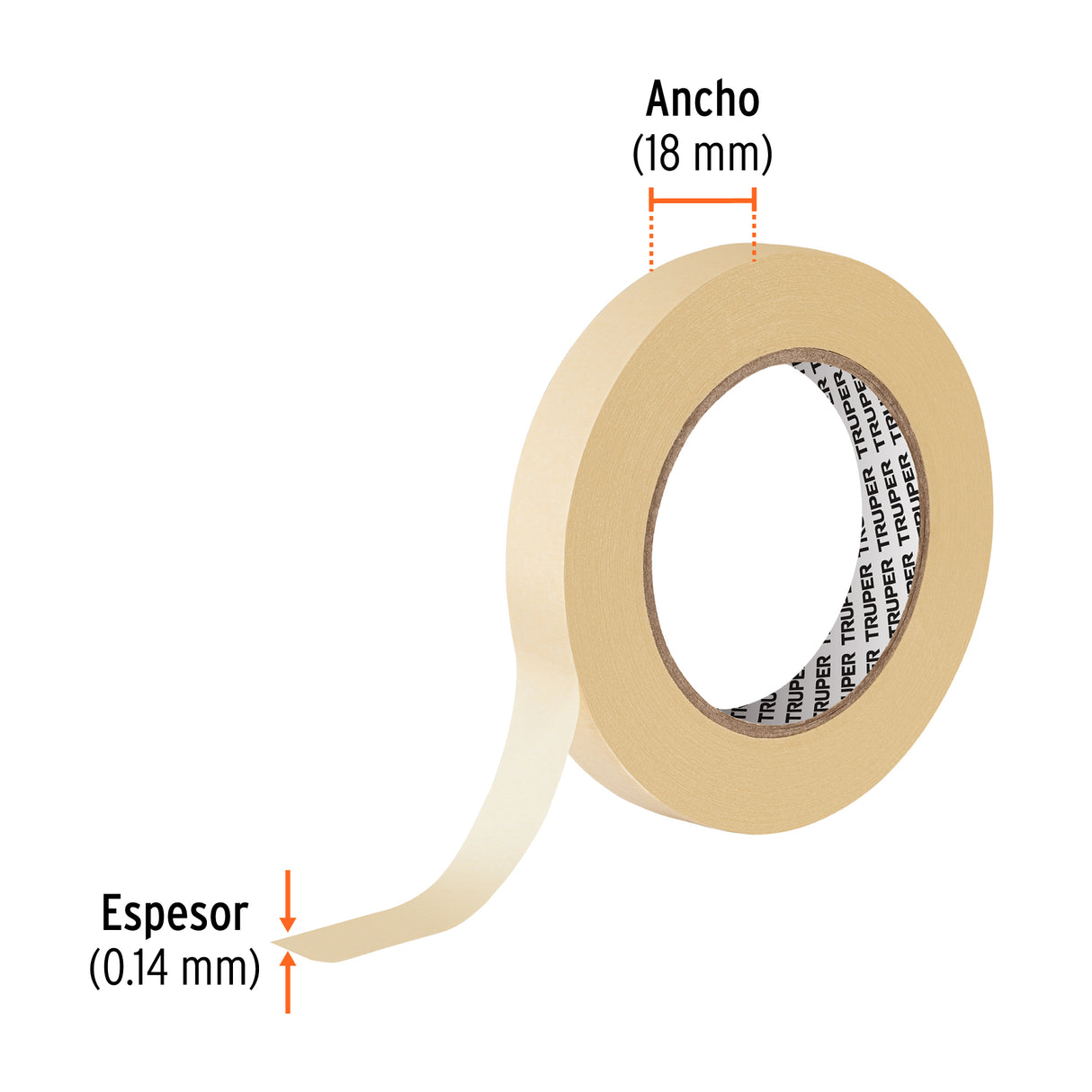 Cinta Masking Tape de 3/4' X 50 m, Truper