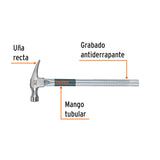 Martillo Tubular Pulido 16 Oz Uña Recta, Truper