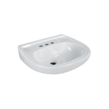 Lavabo de Porcelana con Rebosadero, Blanco, Foset