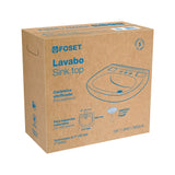 Lavabo de Porcelana con Rebosadero, Blanco, Foset