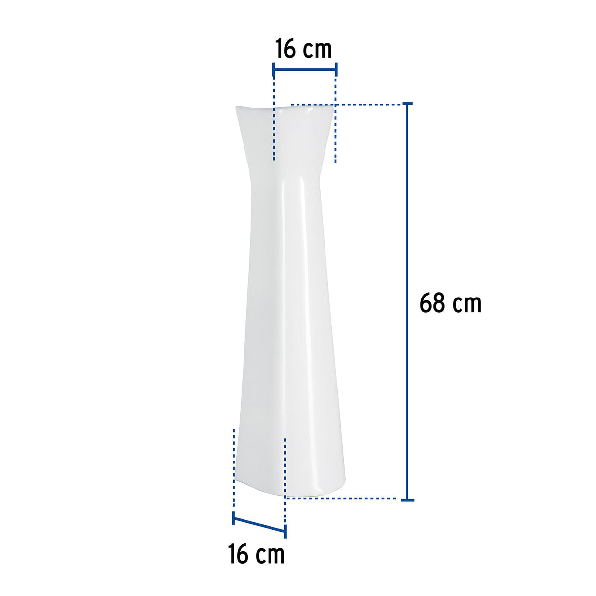 Pedestal de Porcelana para Lavabo, Blanco, Foset