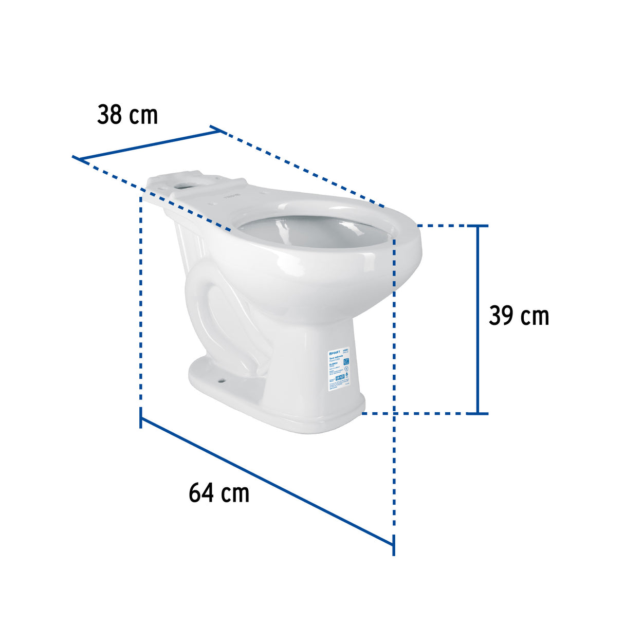 Taza Redonda de Porcelana, Blanco, Foset