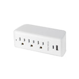 Multicontacto de Pared, 3 Contactos y 2 USB a+C, Volteck