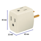 Multicontacto Triple Aterrizado, Tipo Cubo, Volteck
