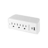 Multicontacto de Pared, 490 Joules, 3 Contactos y 2 USB a+C