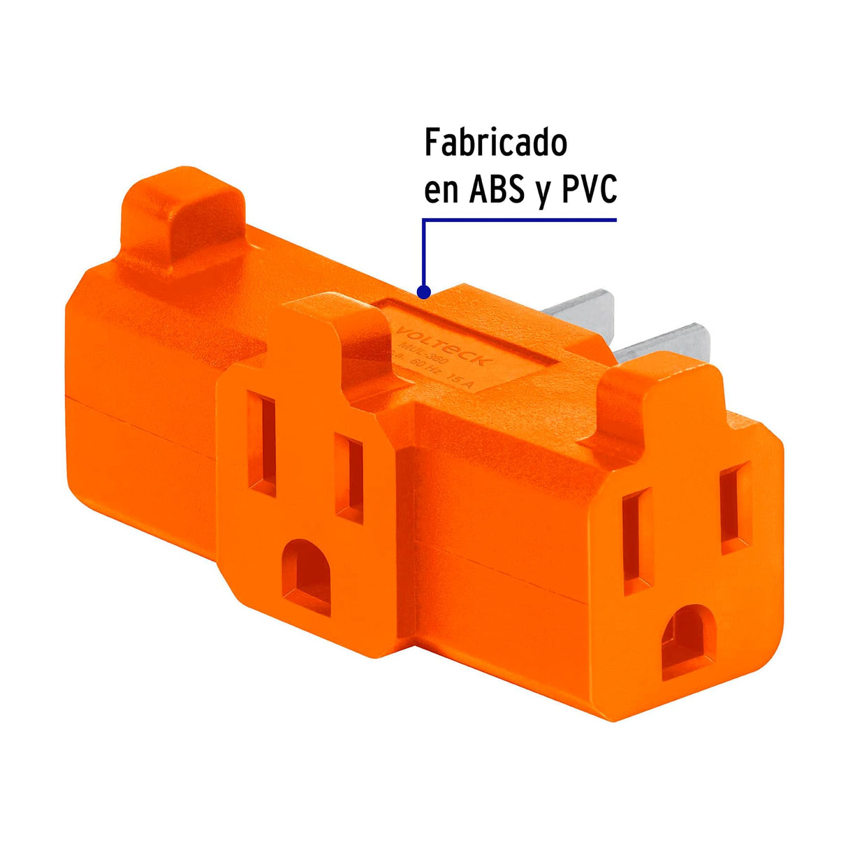 Multicontacto Triple Aterrizado, Tipo 'T' Reforzado, Volteck