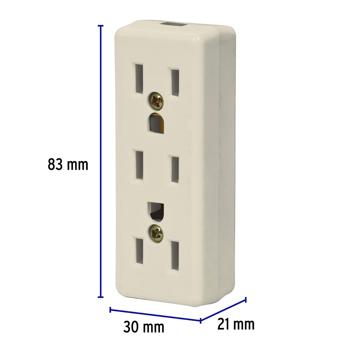 Multicontacto Triple para Extensión, 2 Polos + Tierra
