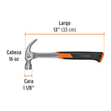 Martillo Forjado 16 Oz Uña Curva, Mango con Neopreno, Expert